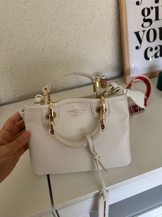 Bolso Emporio Armani Blanco y Dorado