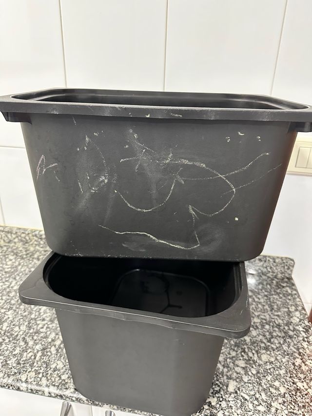 3 Cubetas Ikea Estantería Plástico