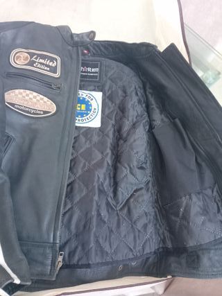 Chaqueta Moto Cuero Mujer Talla M