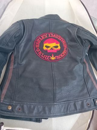 Chaqueta Moto Cuero Mujer Talla M