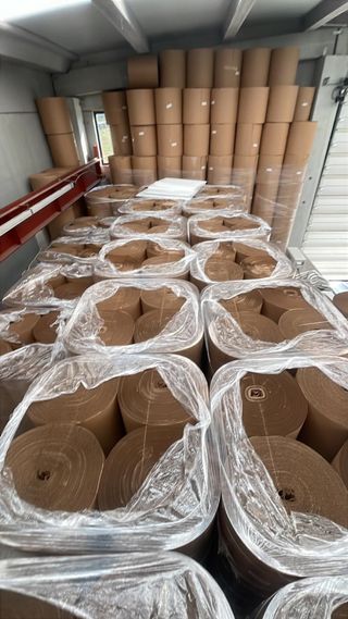 Bobinas de cartón ondulado 60cm x 100m