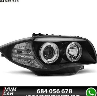 Faros delanteros Angel eyes BMW Serie 1 Fondo Negr