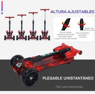 Patinete infantil 3 ruedas rojo