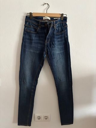 Pantalón vaquero Pull&Bear azul Skinny