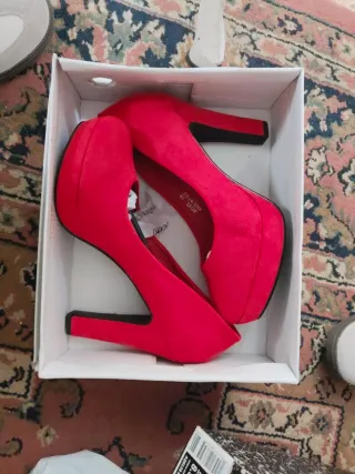 Tacones rojos fiesta mujer talla 39