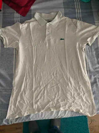 Polo Lacoste Blanco Talla M