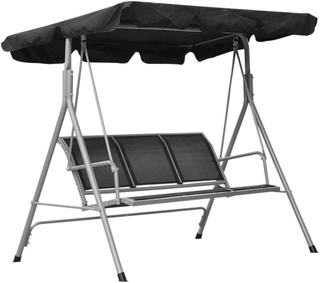 Dondolo Da Giardino 3 Posti Colore Grigio Tetto Pa