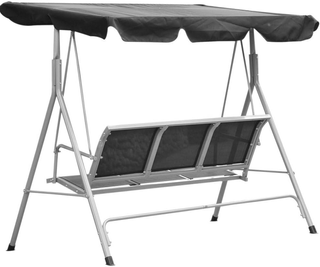 Dondolo Da Giardino 3 Posti Colore Grigio Tetto Pa