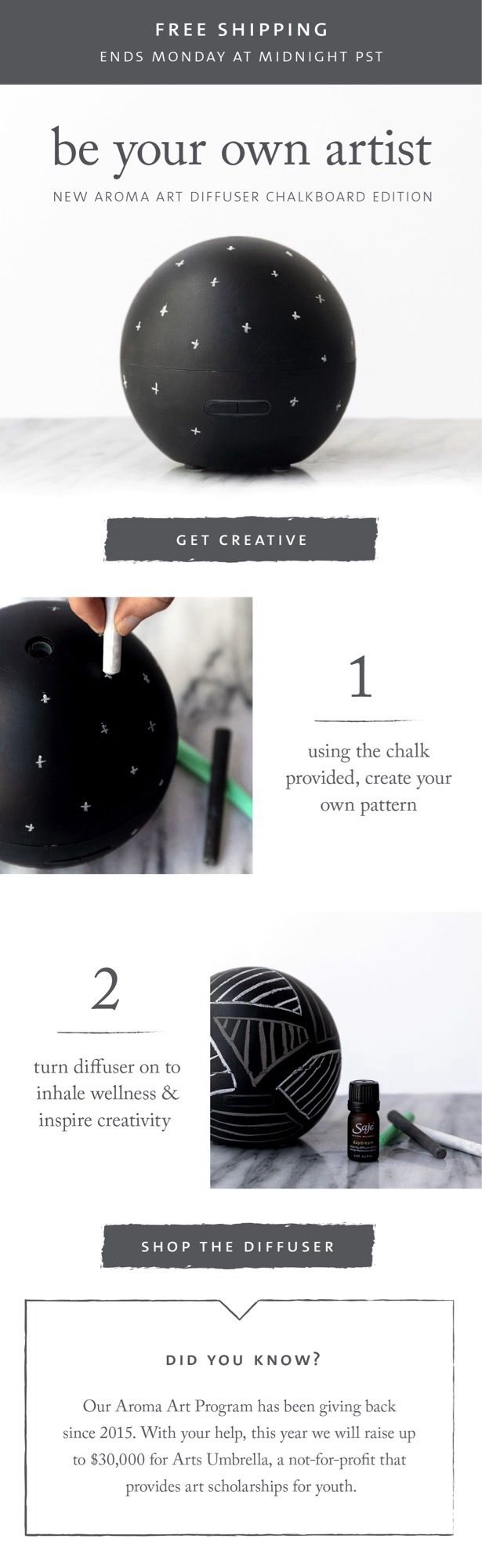 Difusor Aroma Art Negro de Sajé