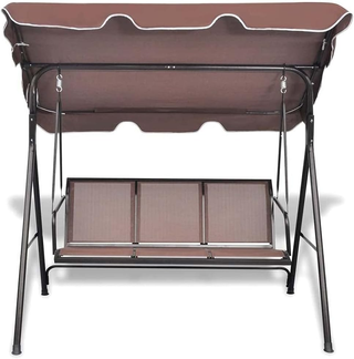 Dondolo Da Giardino 3 Posti Colore Brown Tetto Par