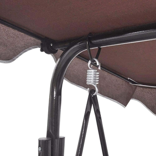 Dondolo Da Giardino 3 Posti Colore Brown Tetto Par