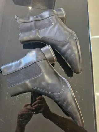 Botines piel Massimo Dutti negros