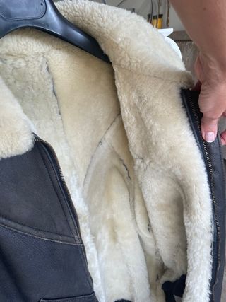 Cazadora Piel Forrada Hombre Marrón
