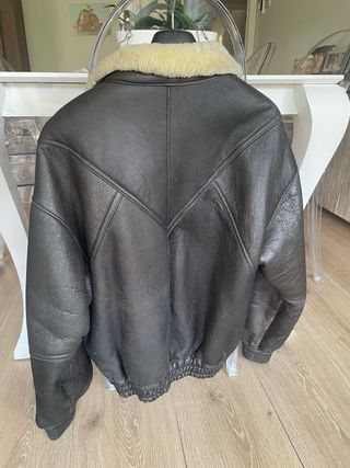 Cazadora Piel Forrada Hombre Marrón