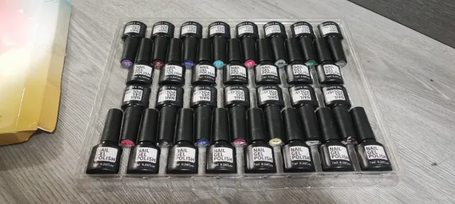 Pack 30 Esmaltes PolyGel Uñas Colores 