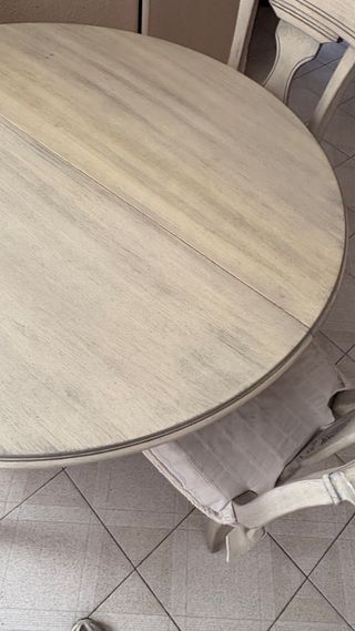Conjunto comedor madera maciza estilo provenzal