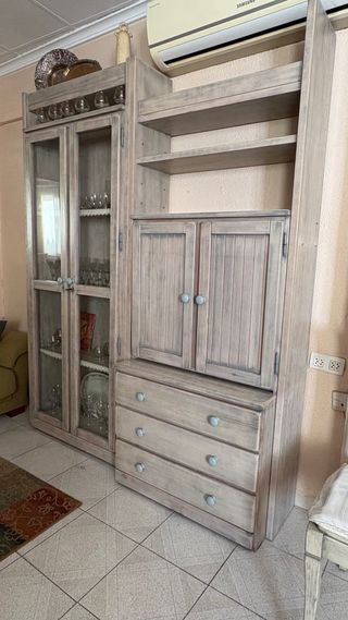 Conjunto comedor madera maciza estilo provenzal