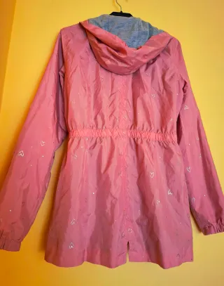 Cortavientos niña 12 años rosa corazones