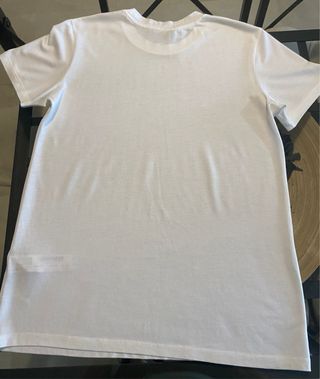Camiseta Massimo Dutti Mujer Blanca Dorada