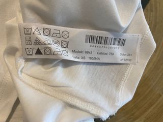 Camiseta Massimo Dutti Mujer Blanca Dorada