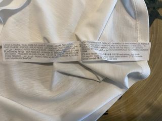 Camiseta Massimo Dutti Mujer Blanca Dorada