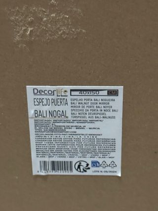 Espejo de pie madera y cristal