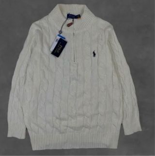 Jersey Polo Ralph Lauren Cable Knit Blanco