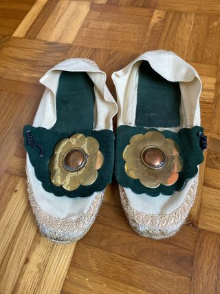 Alpargatas de esparto mujer con flor