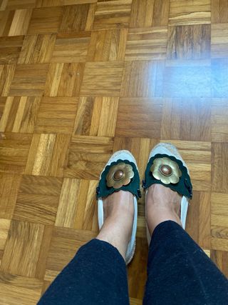 Alpargatas de esparto mujer con flor