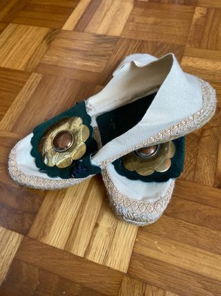 Alpargatas de esparto mujer con flor