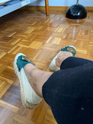 Alpargatas de esparto mujer con flor