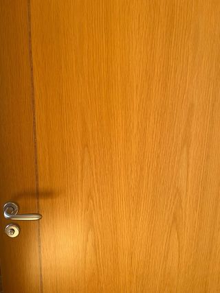 Puerta de madera natural estilosa.