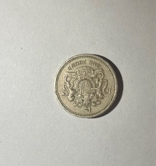 Moneda One Pound 1983 con Error cuñacion