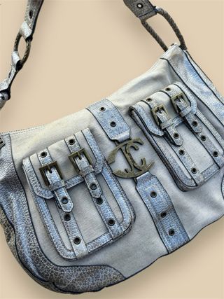Borsa Just Cavalli anni 2000 beige/oro