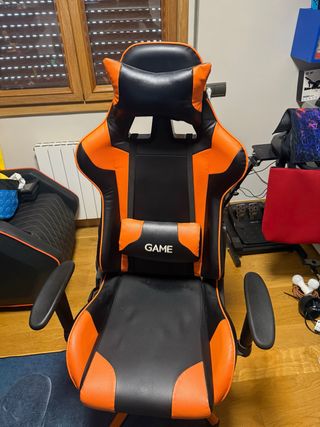 Silla Gamer Game Negra y Naranja