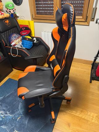 Silla Gamer Game Negra y Naranja