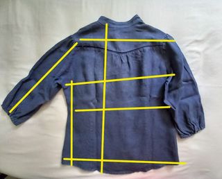 Camisa de lino azul