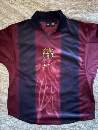 Camiseta FCBarcelona x Travis Scott skeleton retro