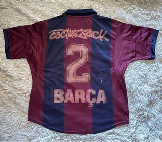 Camiseta FCBarcelona x Travis Scott skeleton retro