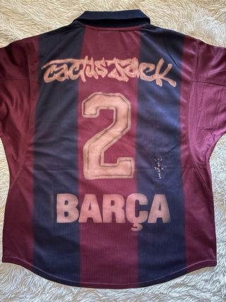 Camiseta FCBarcelona x Travis Scott skeleton retro