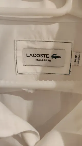 Camisa Lacoste Blanca Talla 40