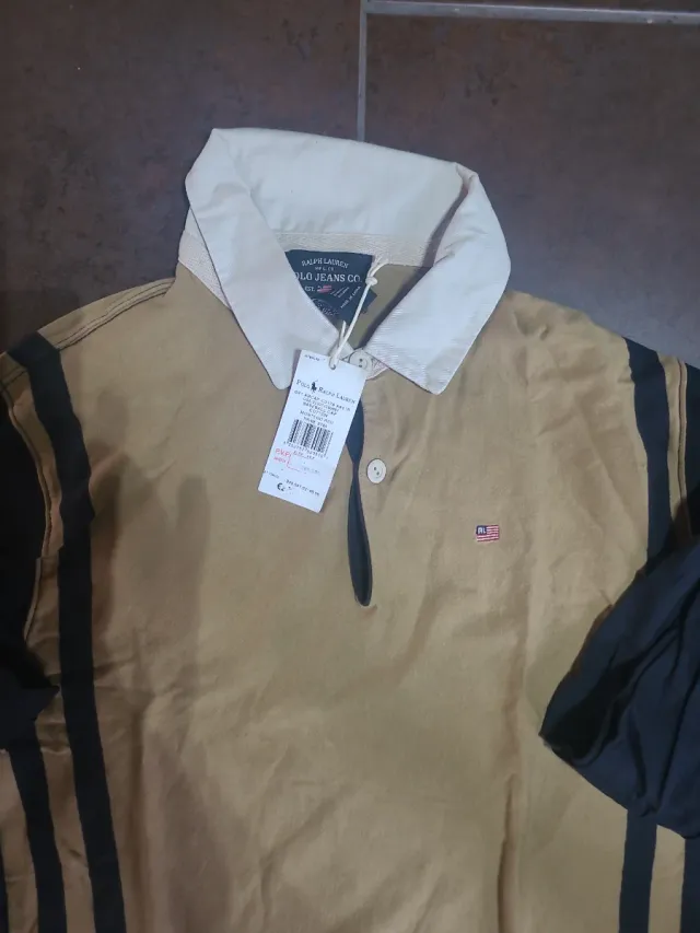 Polo Ralph Lauren Beige y Negro Talla M
