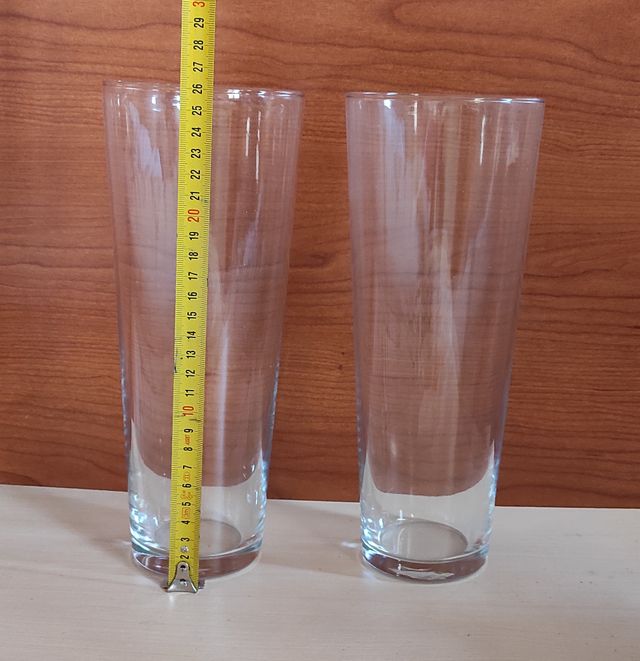 2 JARRONES CRISTAL Paşabahçe