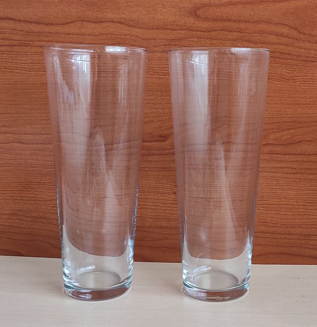 2 JARRONES CRISTAL Paşabahçe