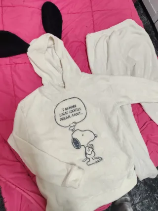 Pijama Snoopy women'secret Blanco