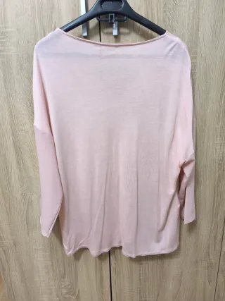 Camiseta rosa manga 3/4