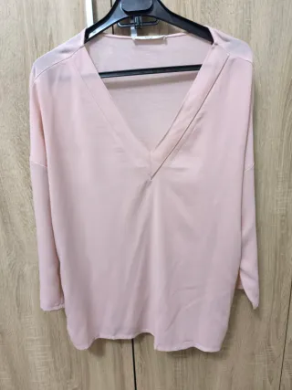 Camiseta rosa manga 3/4