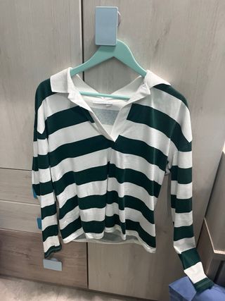 Blusa Rayas Verde y Blanca