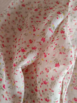 Pashmina/Chal floral beige y rosa