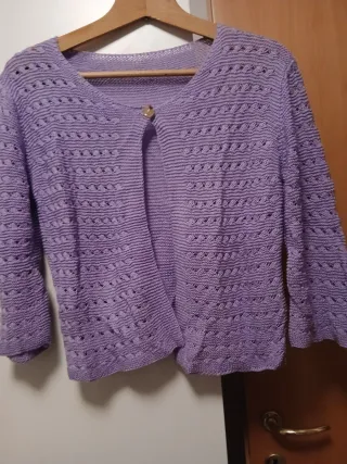 Cardigan bolero lilla